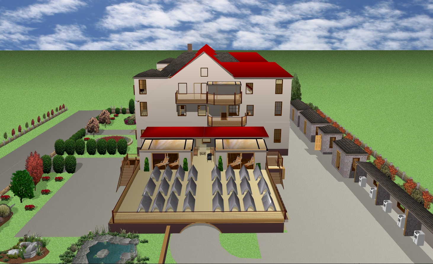KME mit 12 ETW   Möglichkeit 2 - Vogelperspektive SÜDEN 2024